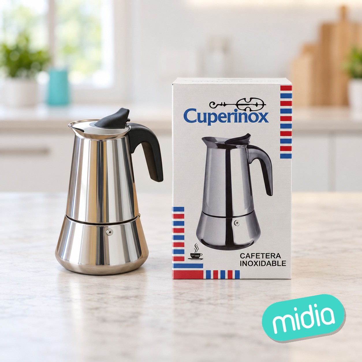Cafetera acero inoxidable 10 tazas induc