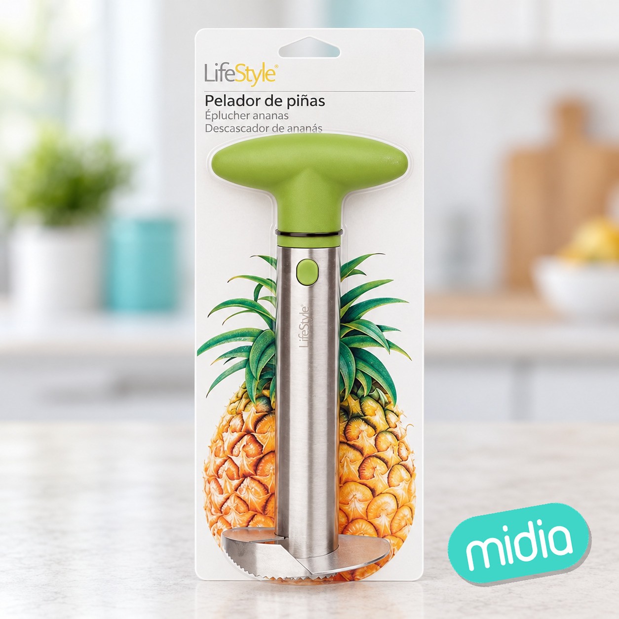 Pelador piña inox