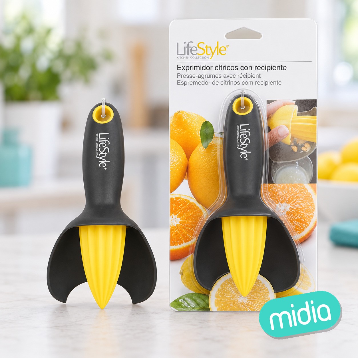 Exprimidor citricos con recipiente