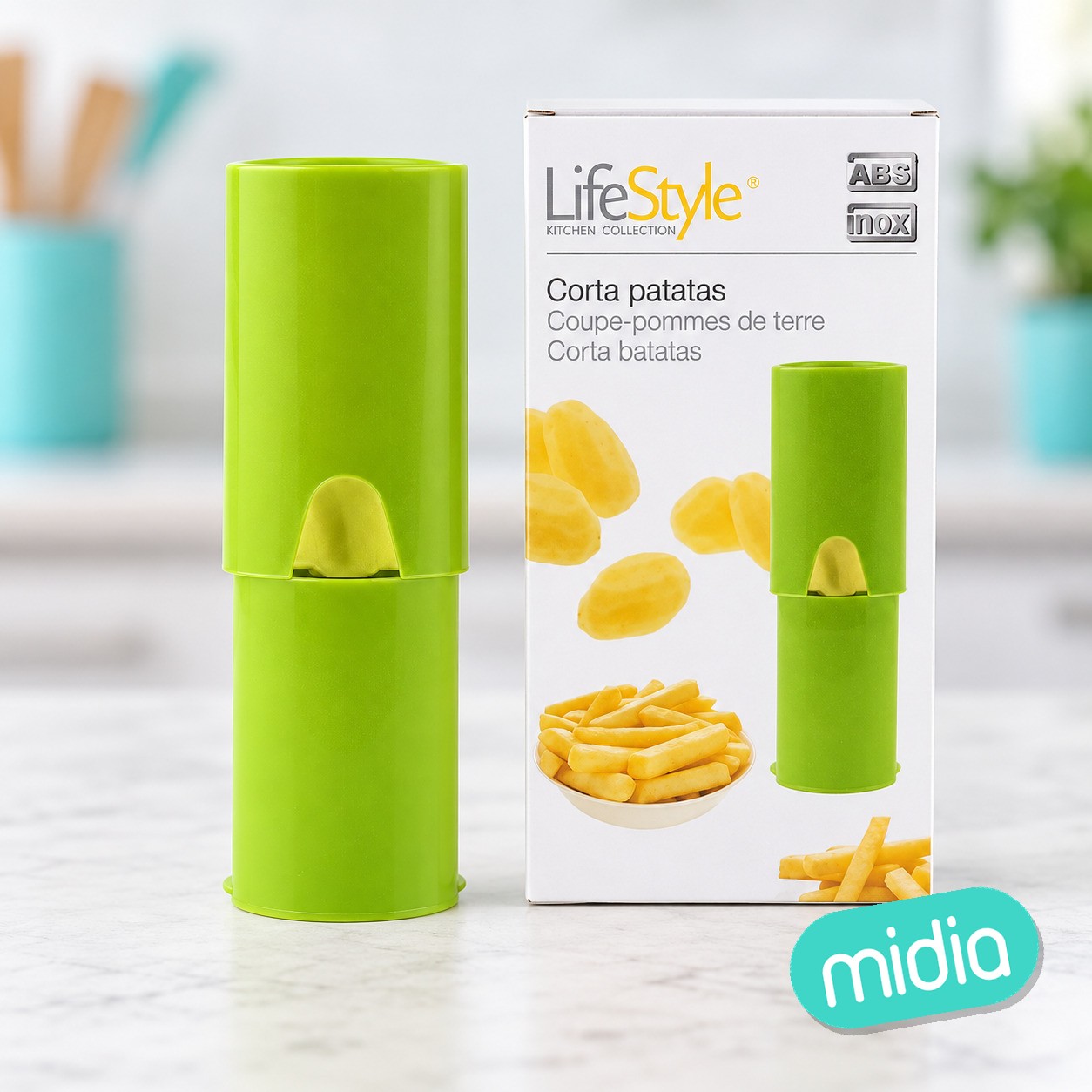 Cortador de patatas 3 cortes abs-inox
