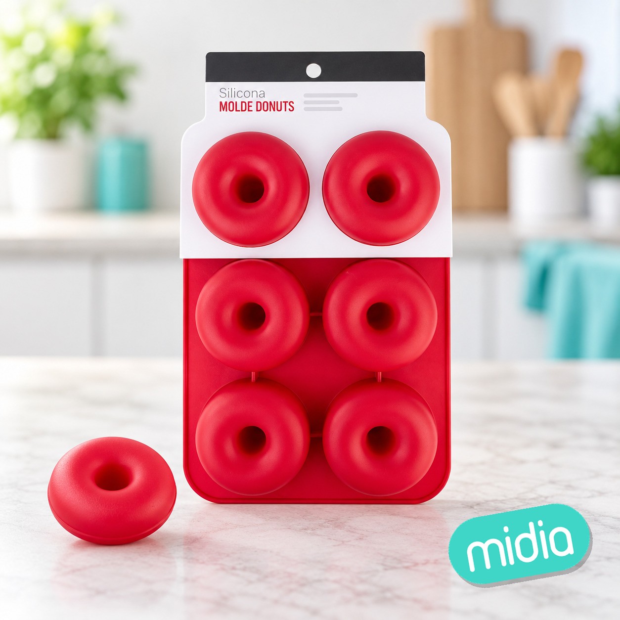 Molde silicona donut 26.4x18.2x2.4cm
