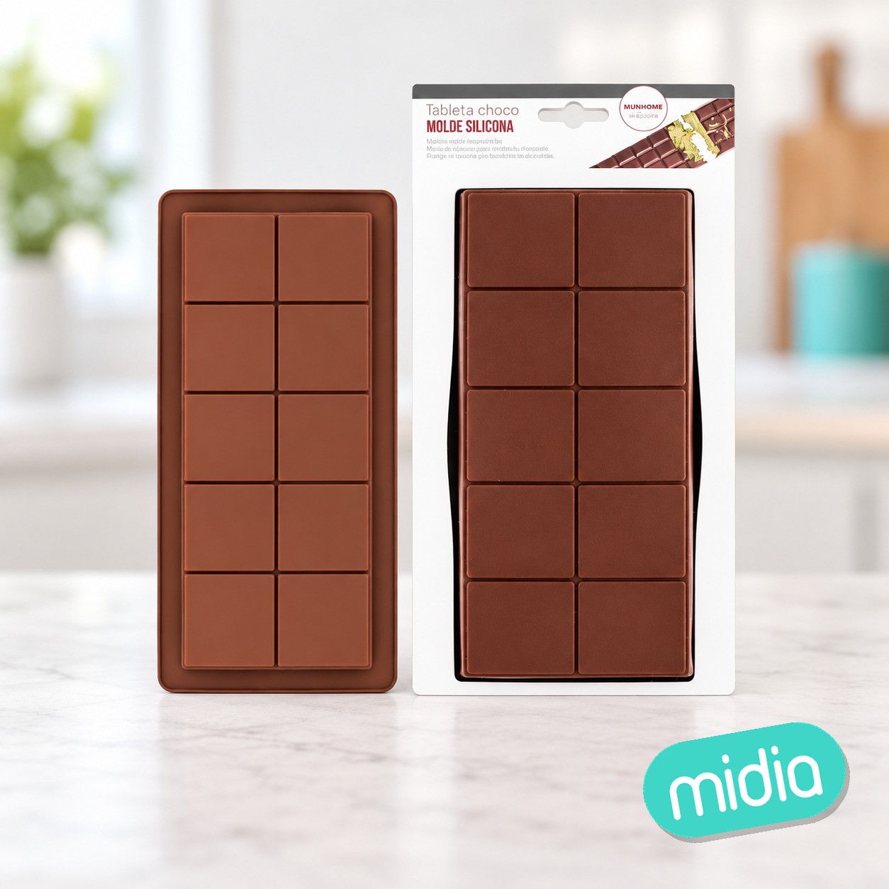 Molde silicona tableta choco.25x13.5x2.1cm