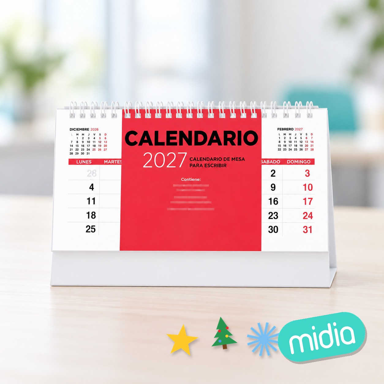 Calendario de mesa 2027 24*11cm