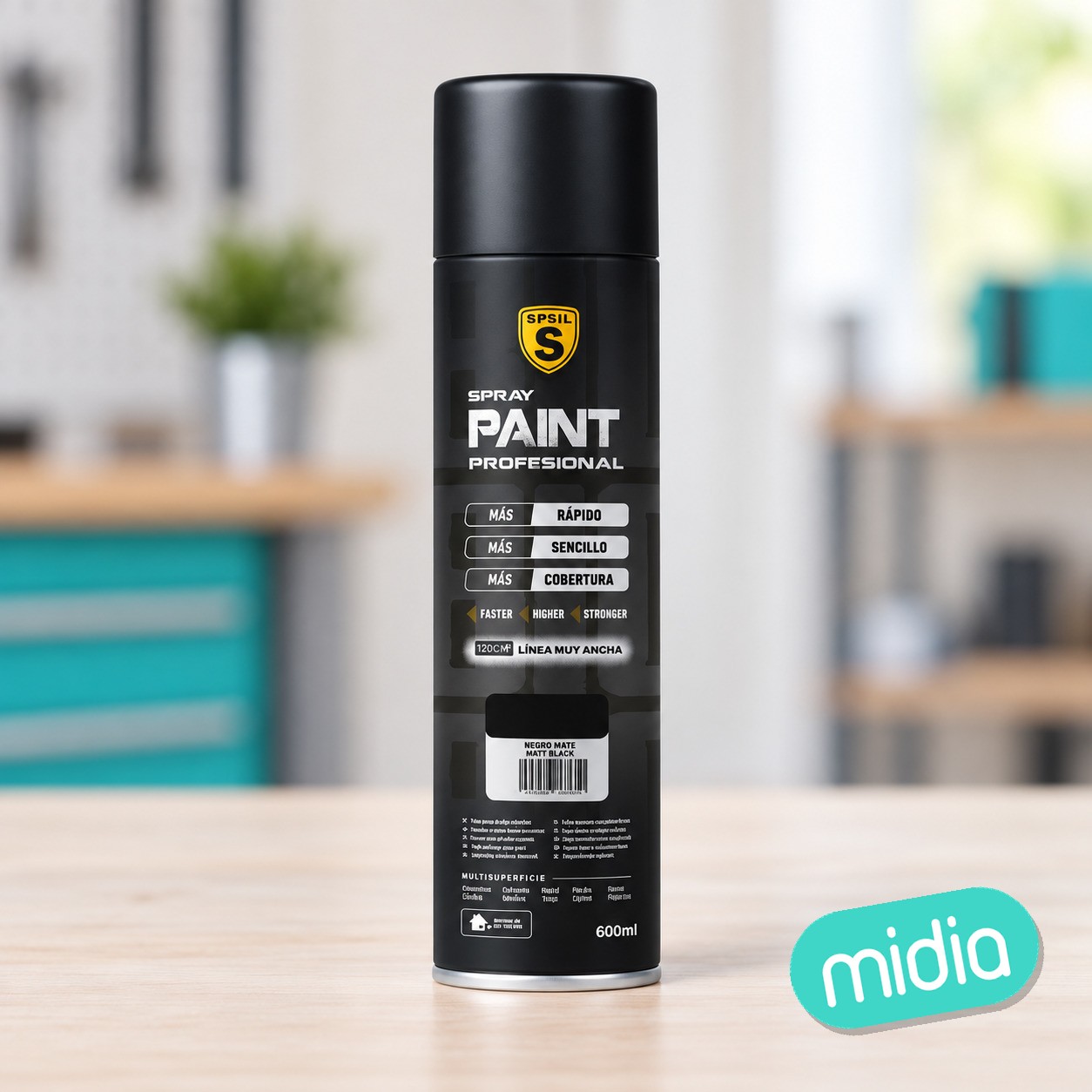 Negro mate 600ml