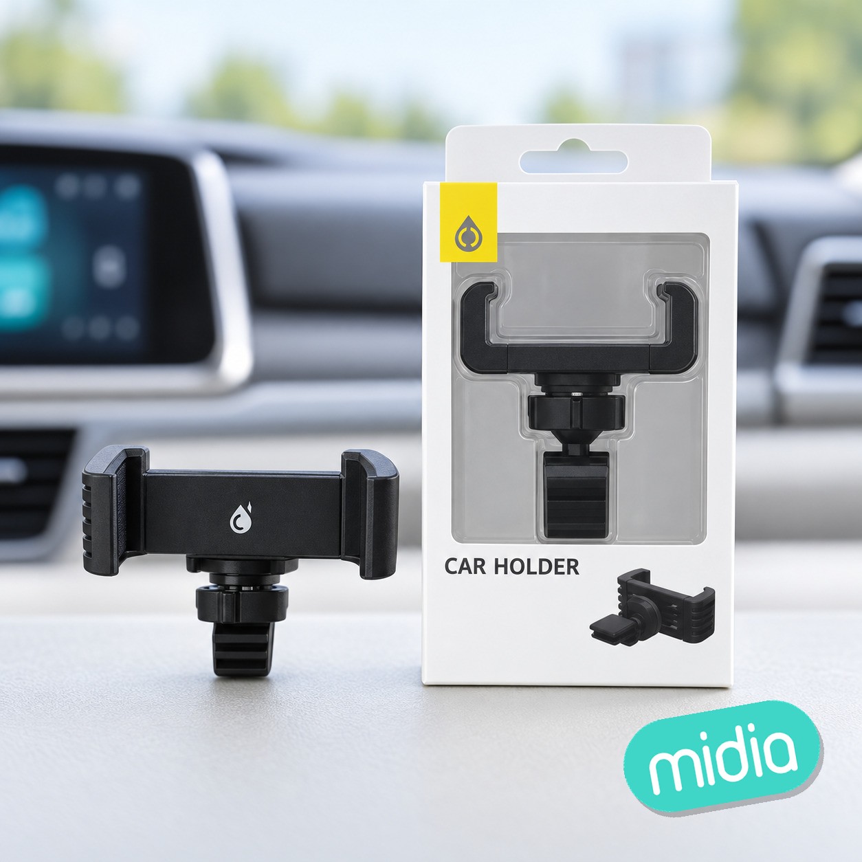 E6260 NE Soporte Universal Claw de Air Vent para Moviles 3,5"-6,3", Negro