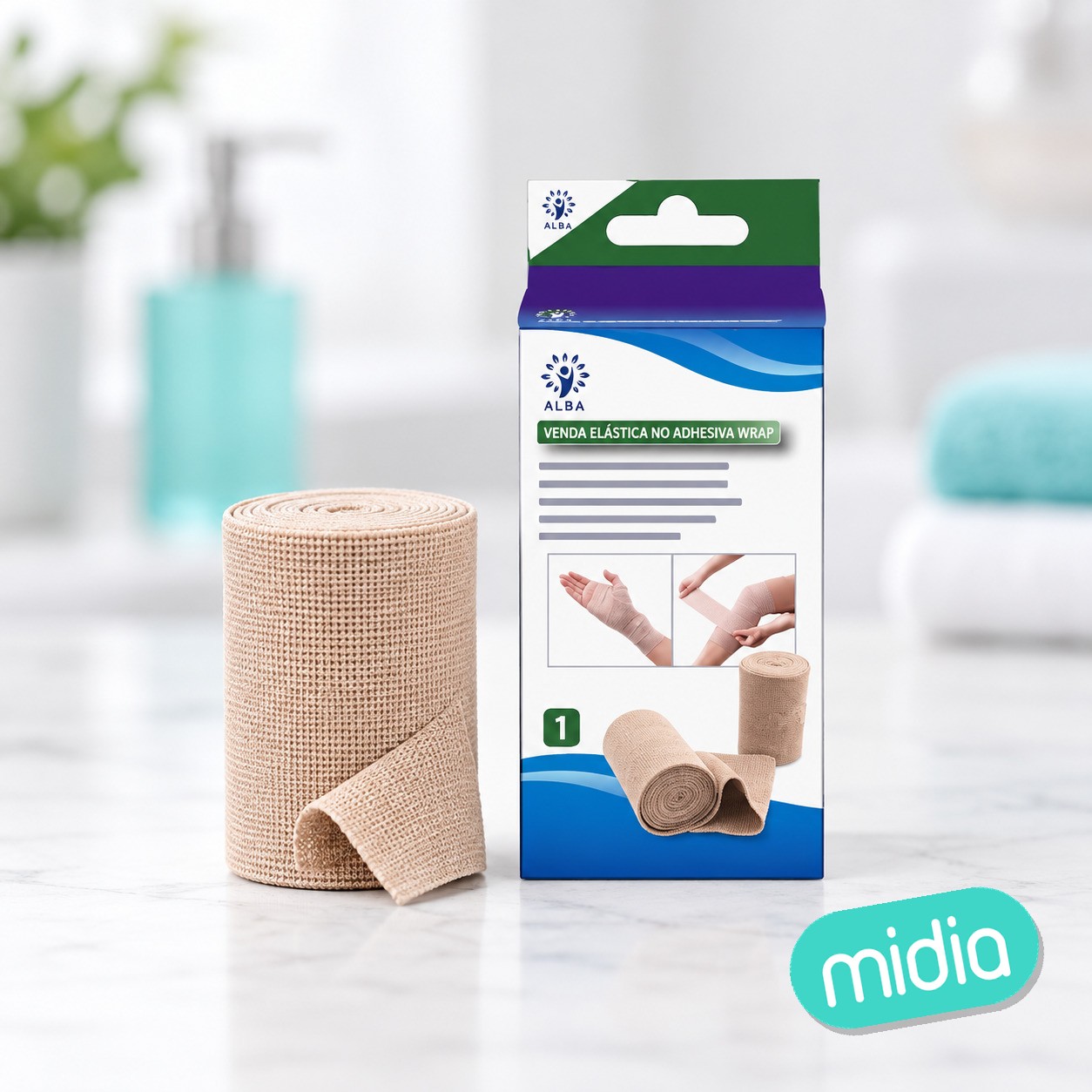 Venda elást noadhes wraprol10cmx4.5m 1 ud