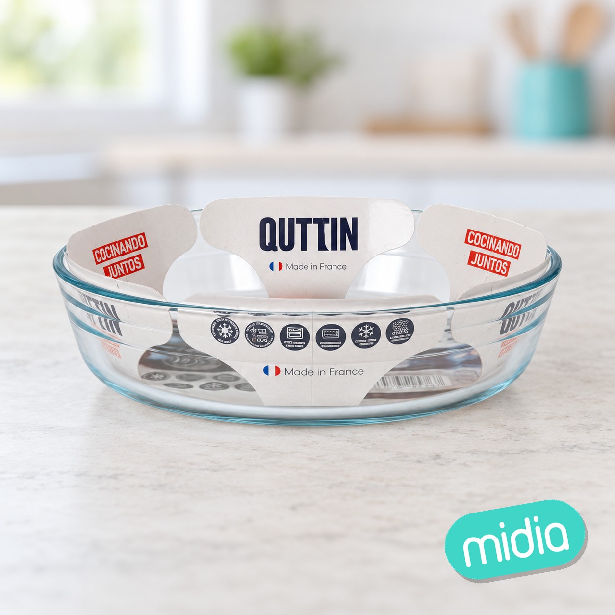 Molde tarta vidrio hondo 23cm