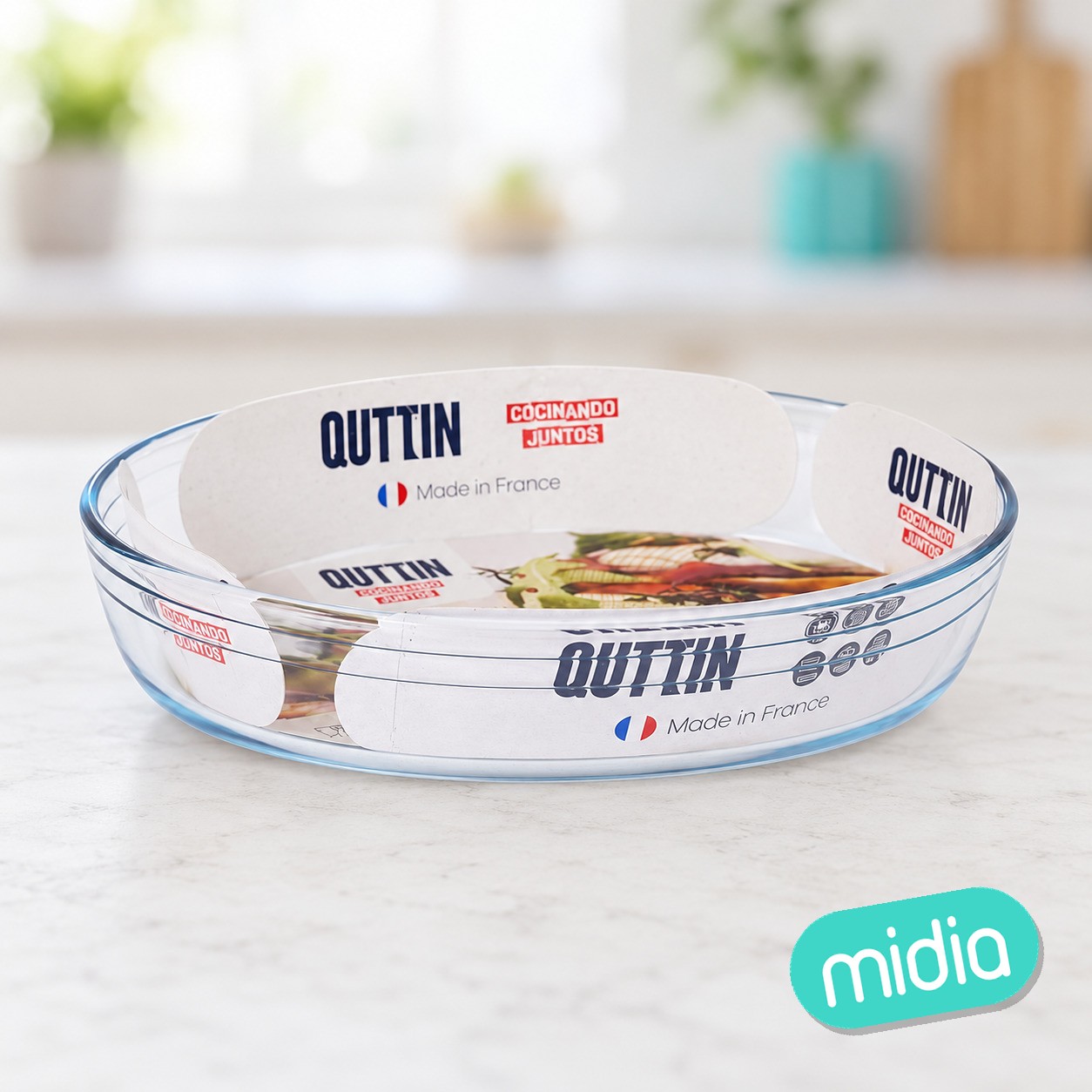 Fuente vidrio oval 35x24cm 3.4l