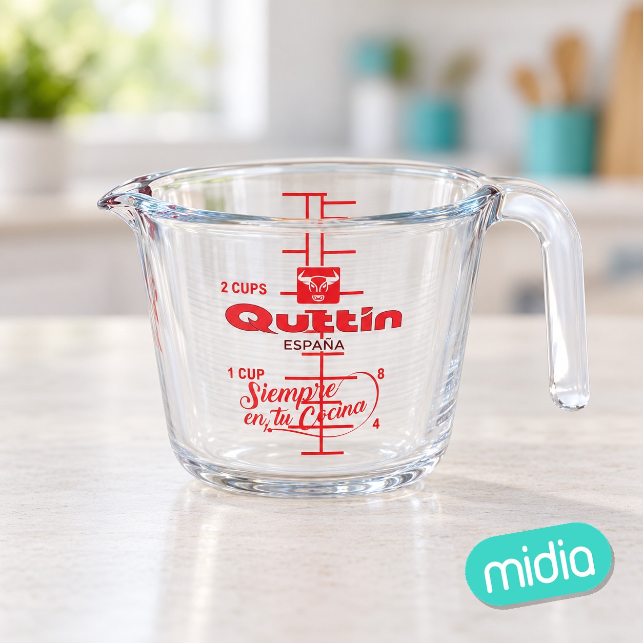 (r26) jarra medidora vidrio 500cc "quttin"