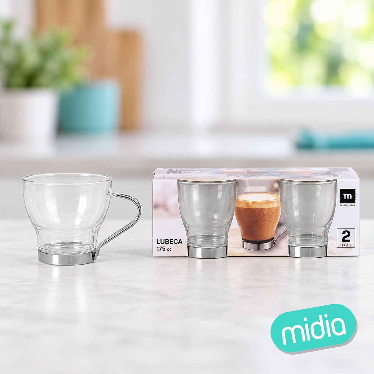 (ek) set 2 vasos te 175cc "lubeca"