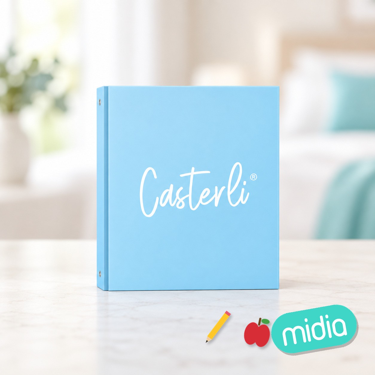 [72891] Carpeta Casterli 4 Anilla 25Mm (AZUL CIELO)