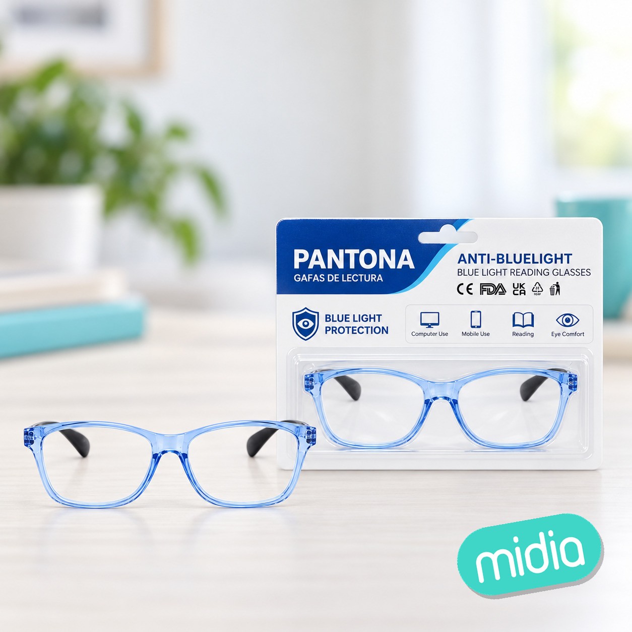 Gafas de lectura anti-luzazul+1. 00