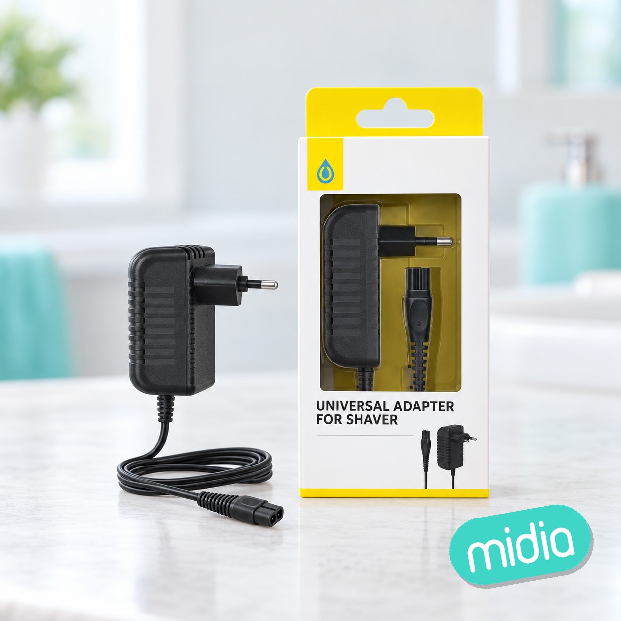 NA0316 NE Cargador universal para Afeitadora P-hilip , 8V 100mA ,Cable 1 M,Negro