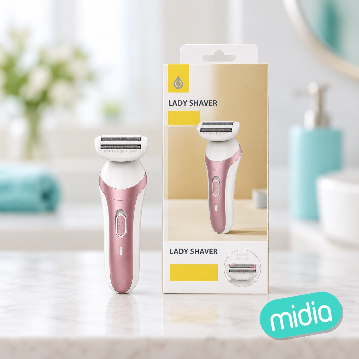 NR9380 RS Afeitadora femenina, Cabezal lavable, Bateria 2*AAA NO Incluida, Rosa