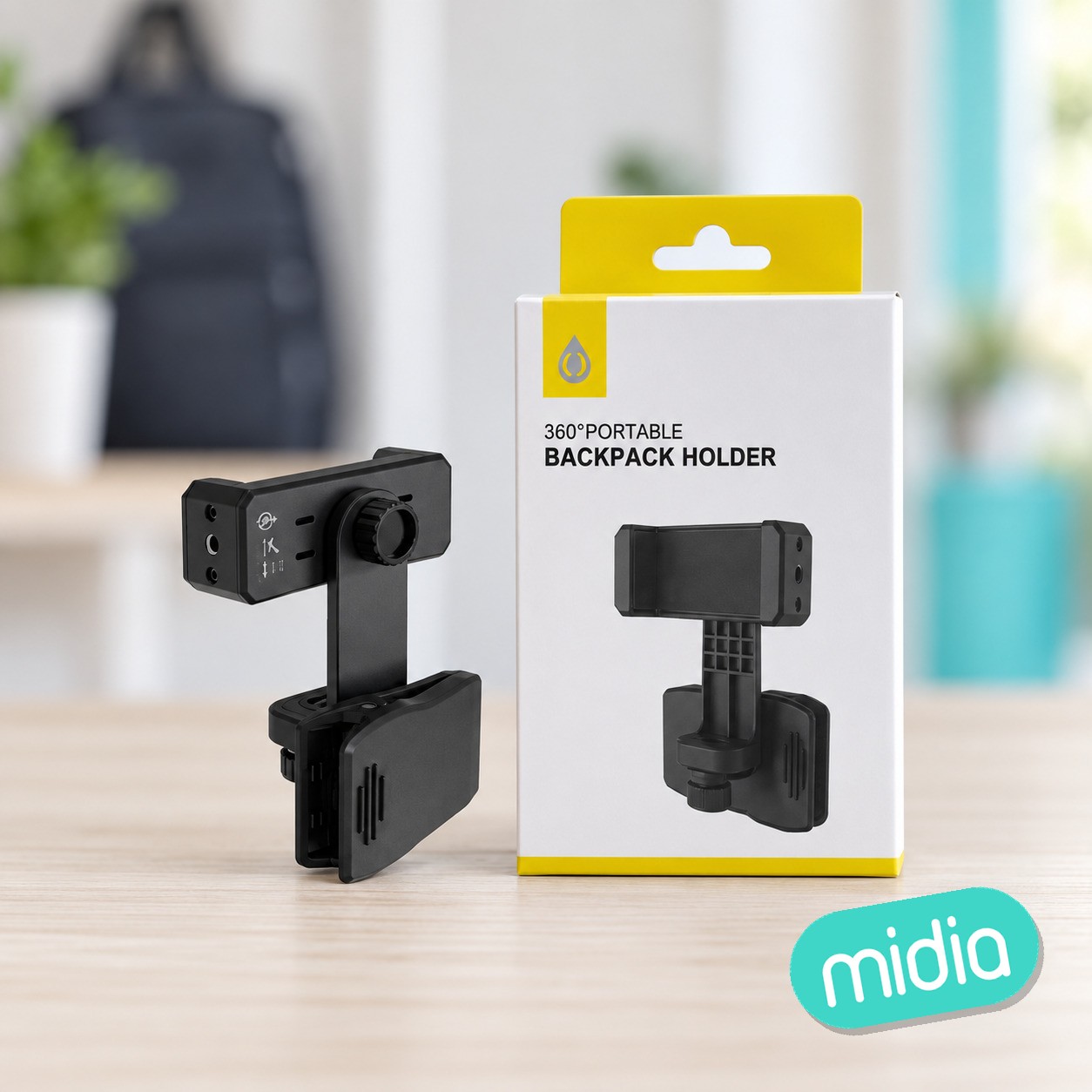 NE5266 NE Soporte universal de movil Para Mochila, Para movil 4.5-7 Pulgadaas, Negro