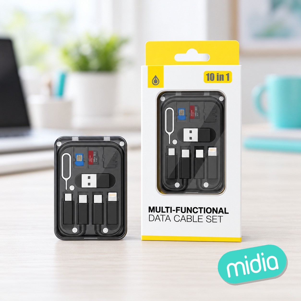 NB1508 NE Kit de Cable y Adaptadores de Movil con Funcion de Soporte y...