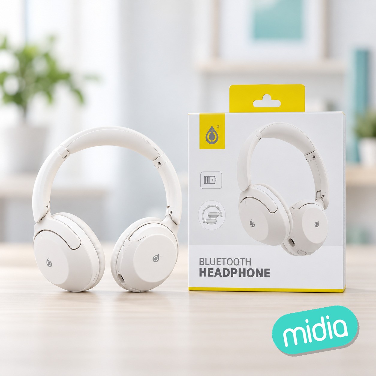 NC3276 BL Auriculares Casco plegable Moonlight BTS V5.3, Bateria 300mAh, 8h de uso, Soporta a Cable Audio 3.5mm, Blanco