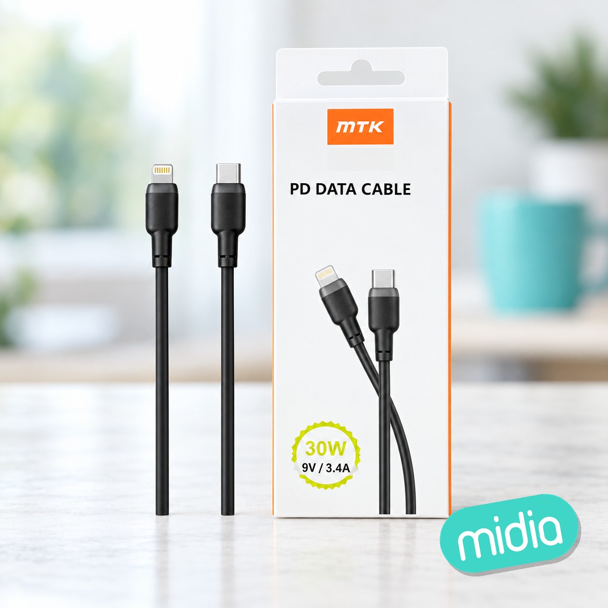 TB1368 NE Cable de datos TPE para Type-C a Lightning , Carga Rapida PD,...