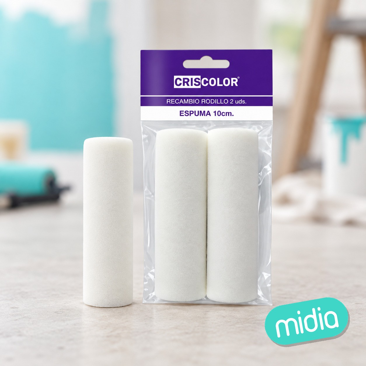 [40516] recambio rodillo espuma 11cm 2uds