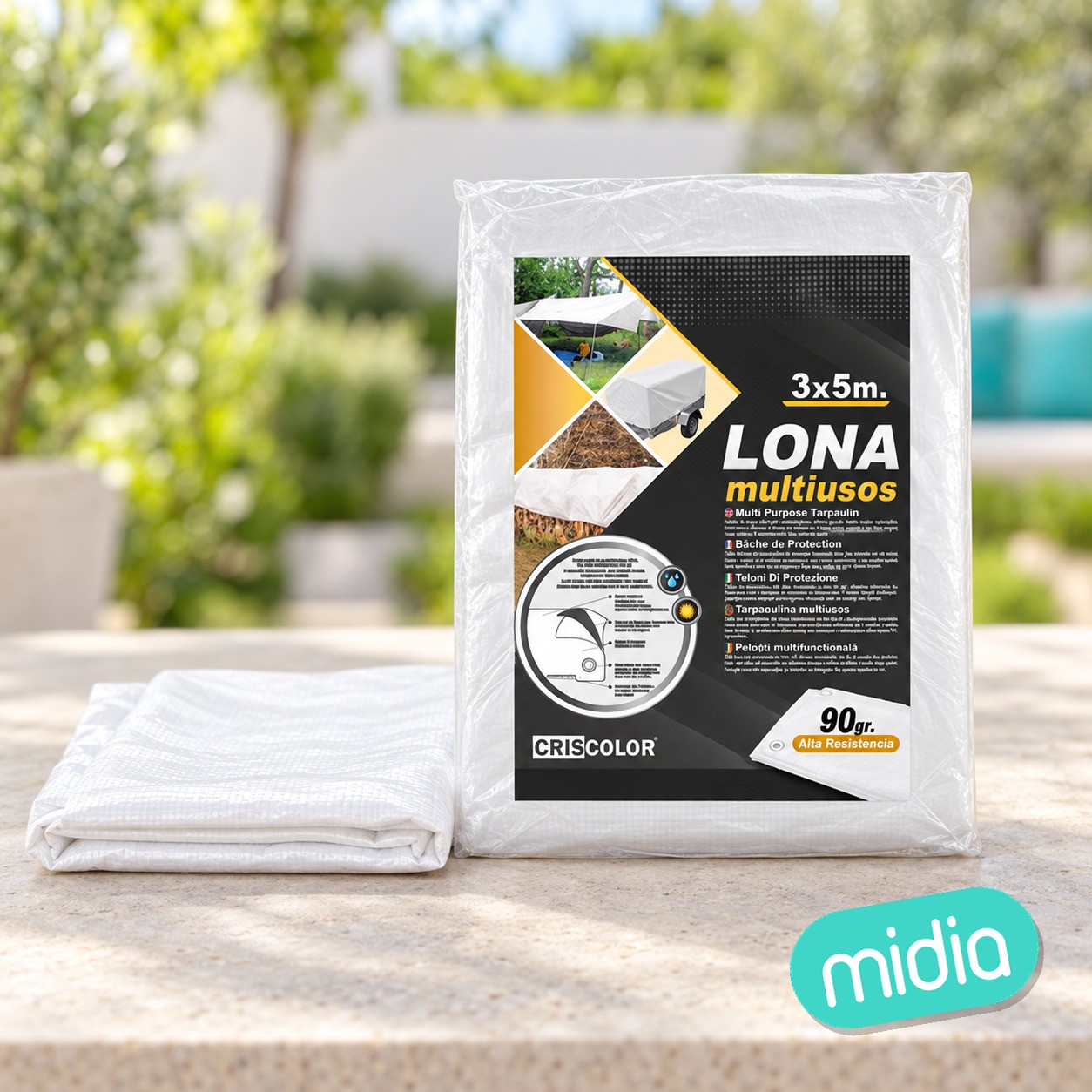 [41312] lona multiuso 3x5m blanca