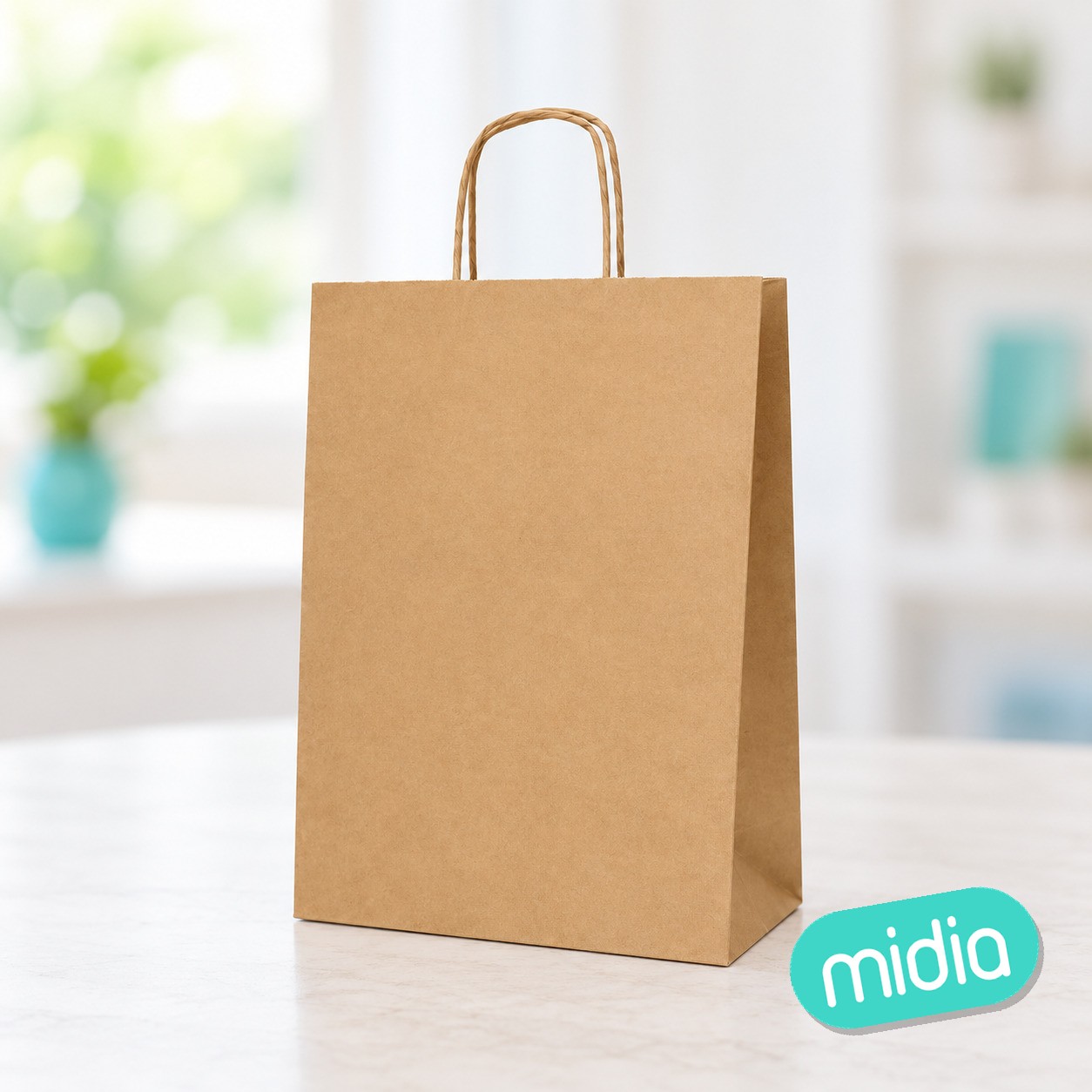 [41760] bolsa papel con asa 32+12x40 kraft