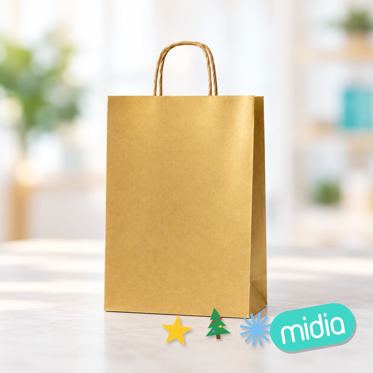 [41781] bolsa papel con asa 24+11x34 oro