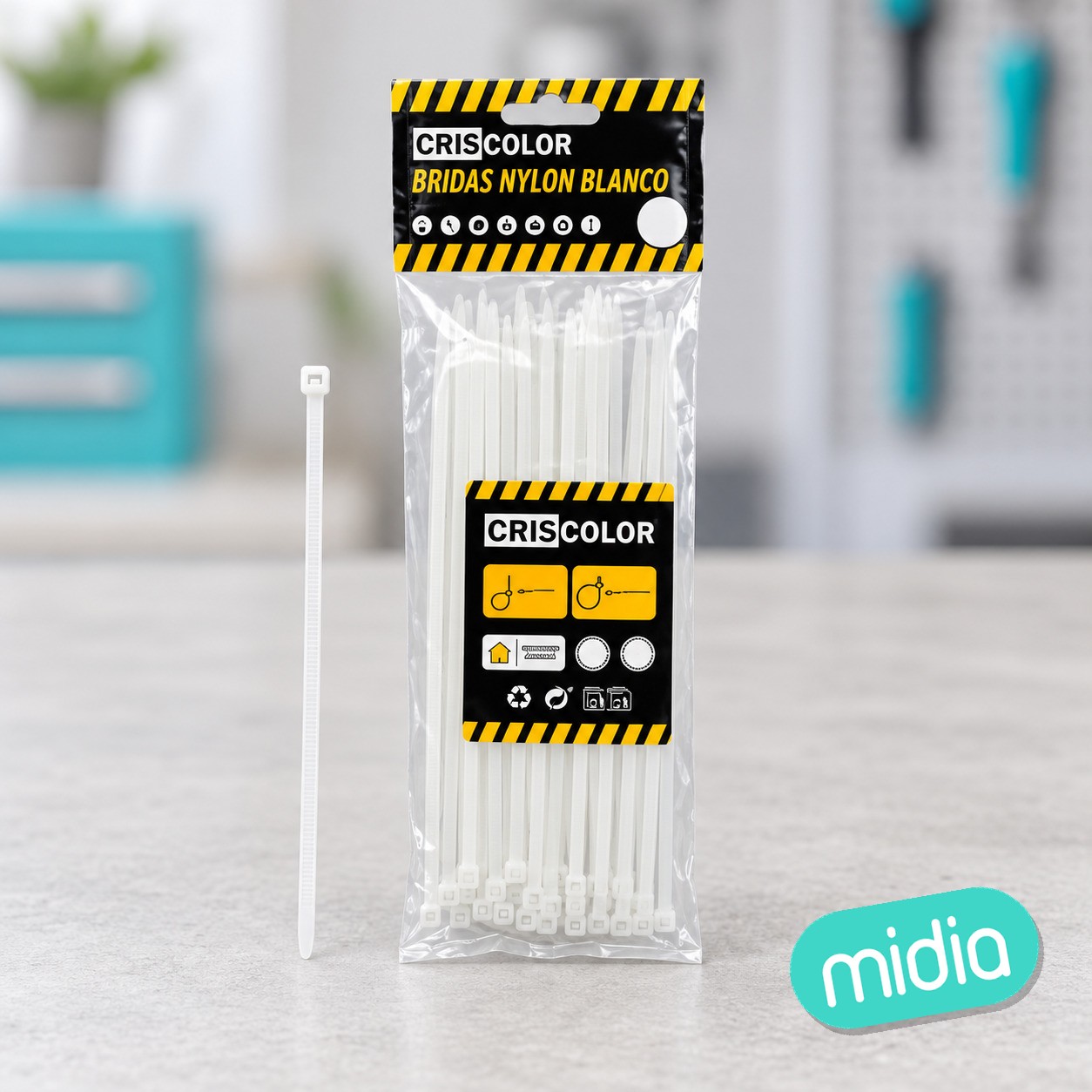 [41890] bridas nylon blanco 3.6x2oomm4opcs