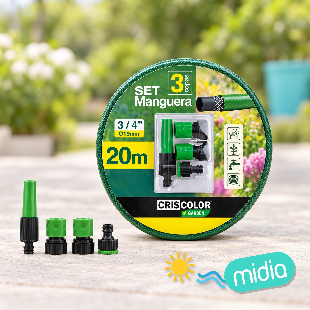 [42084] set manguera 20m 3/4"