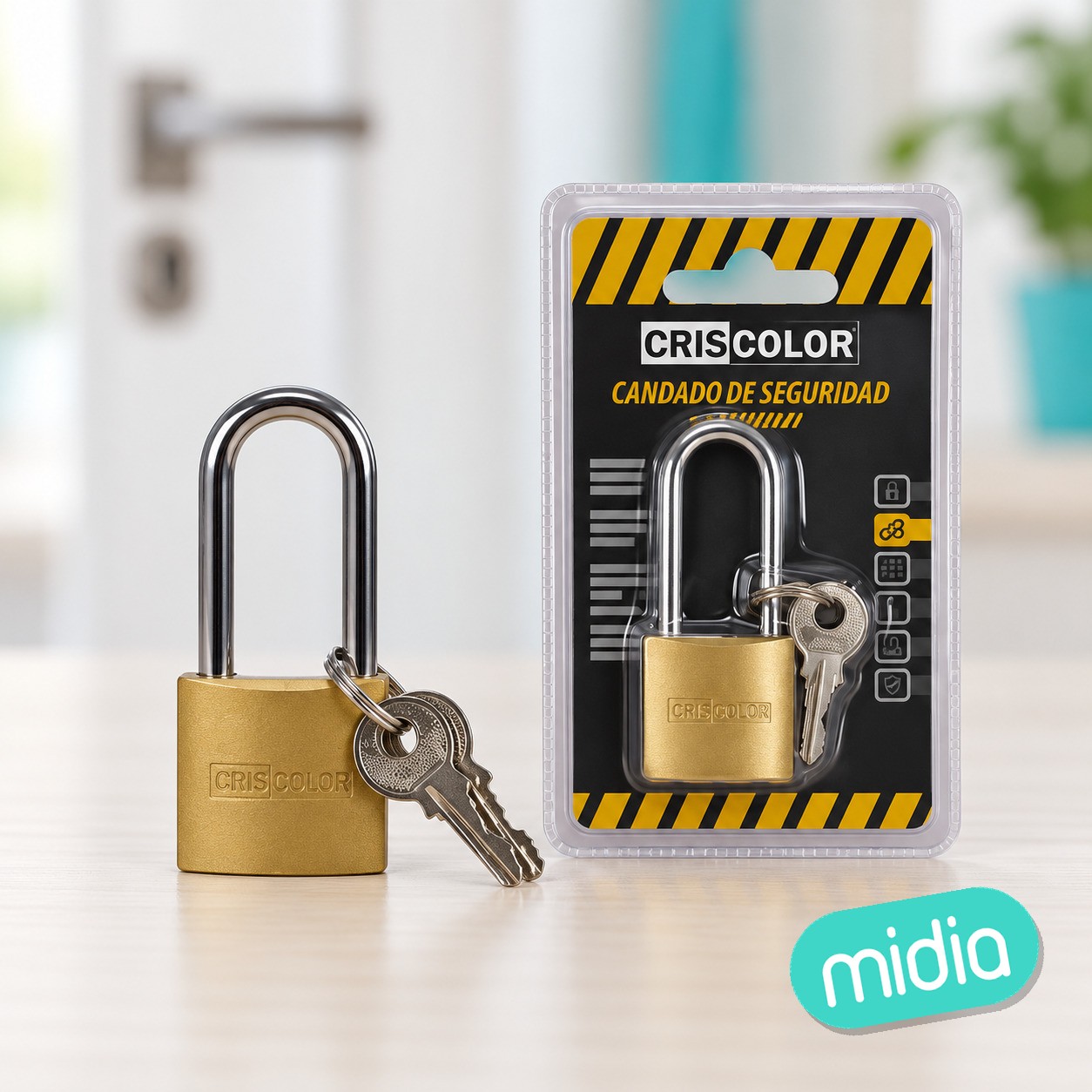 [42311] candado de seguridad arco largo 25x60mm