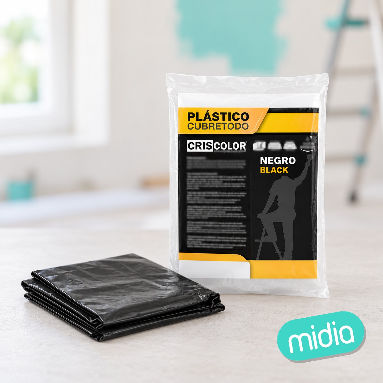 [42340] cubretodo negro fuerte 4x5m 10 micras