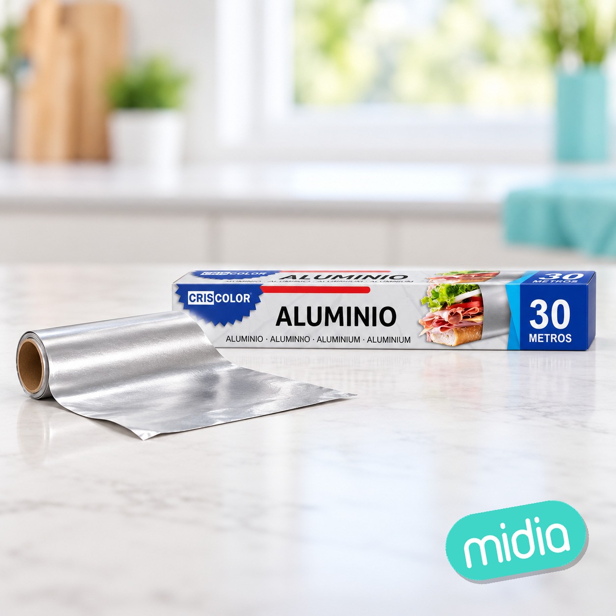 [43085] rollo aluminio domestico 30mts
