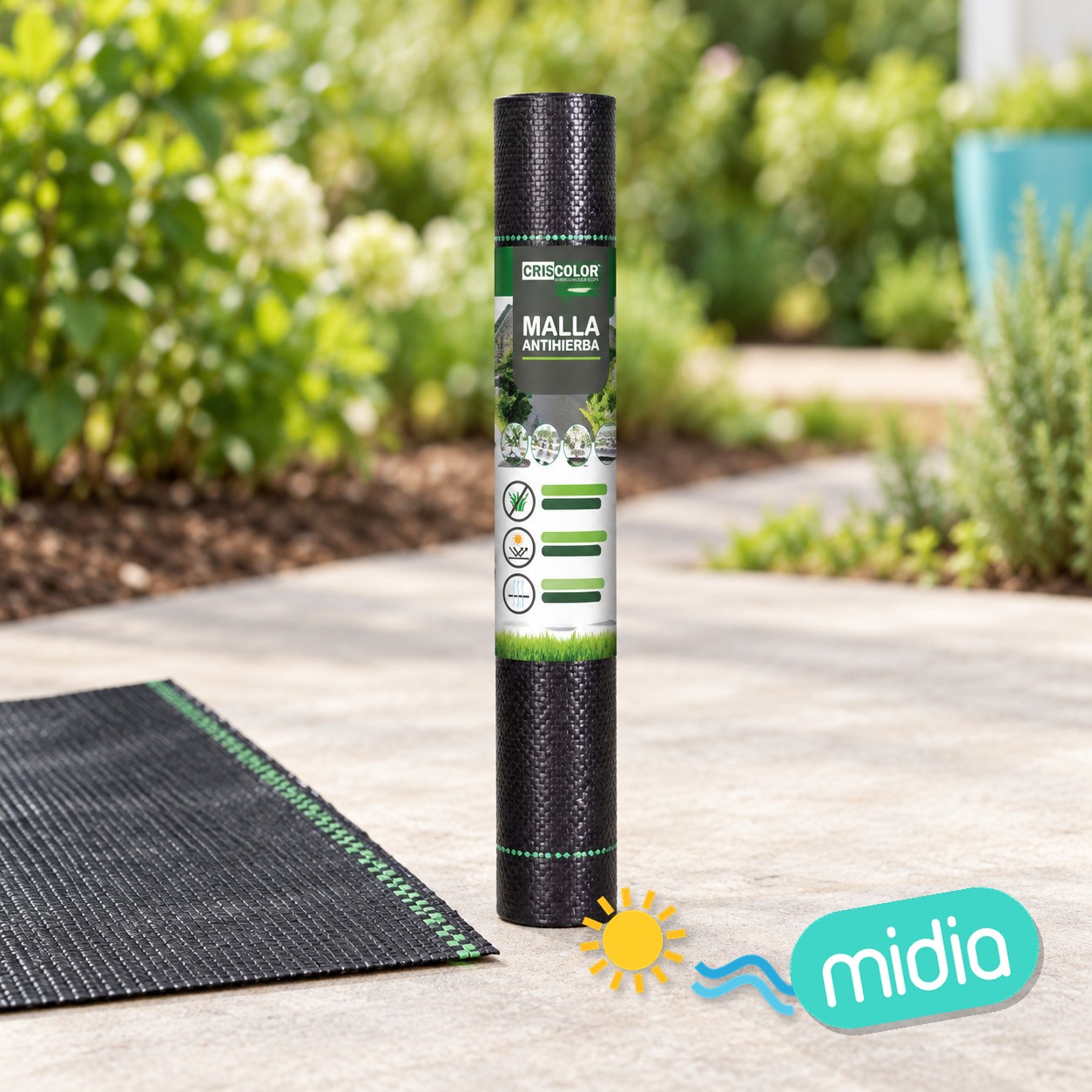 [43770] malla anti hierbas 1x5m negra