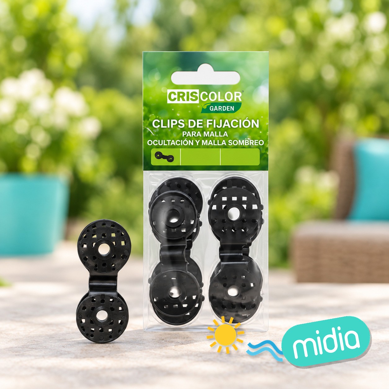 [43820] clips de fijaccion para malla ocultacion/sombreo 10cm