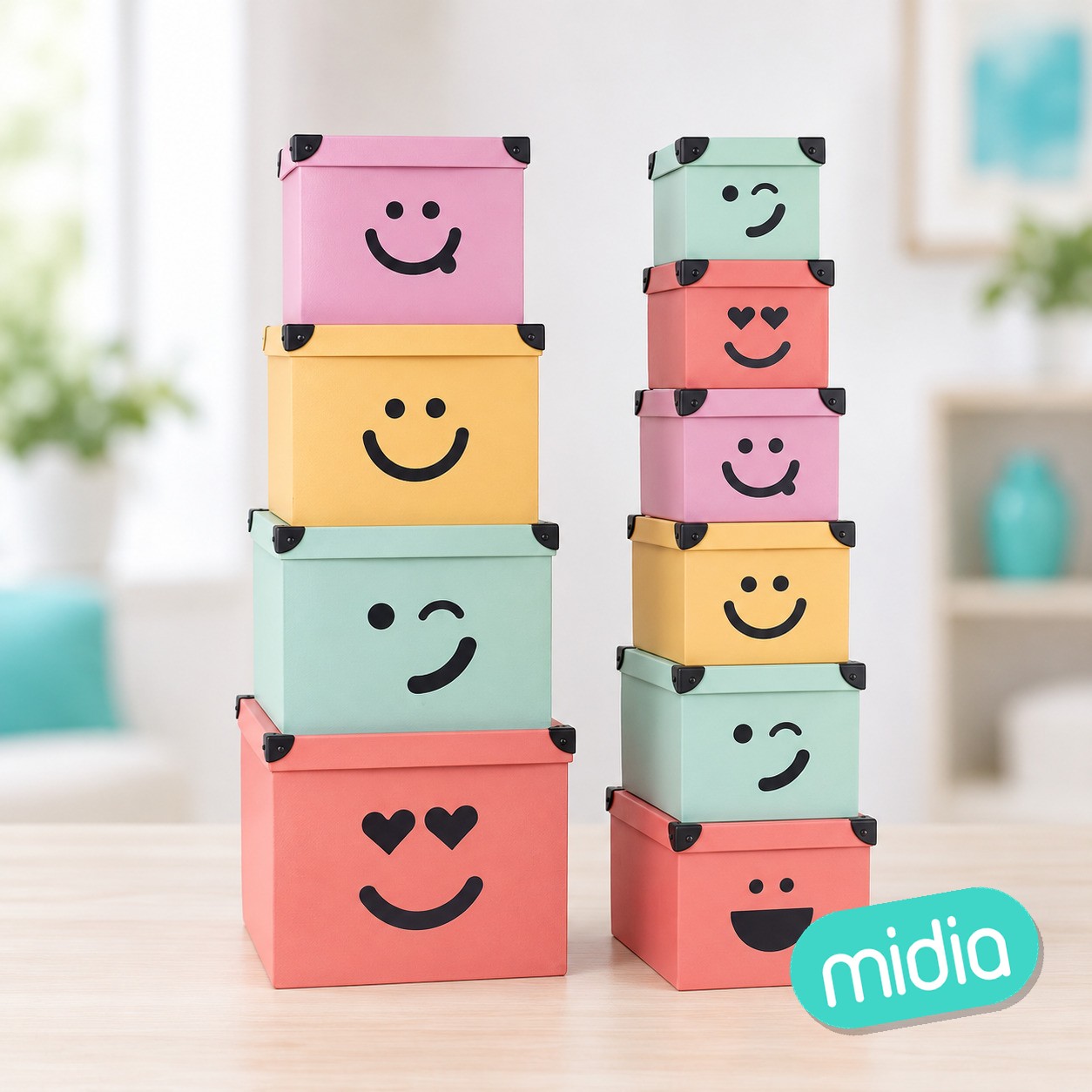 Juego 10 cajas smile troquelado color (1 - 2)