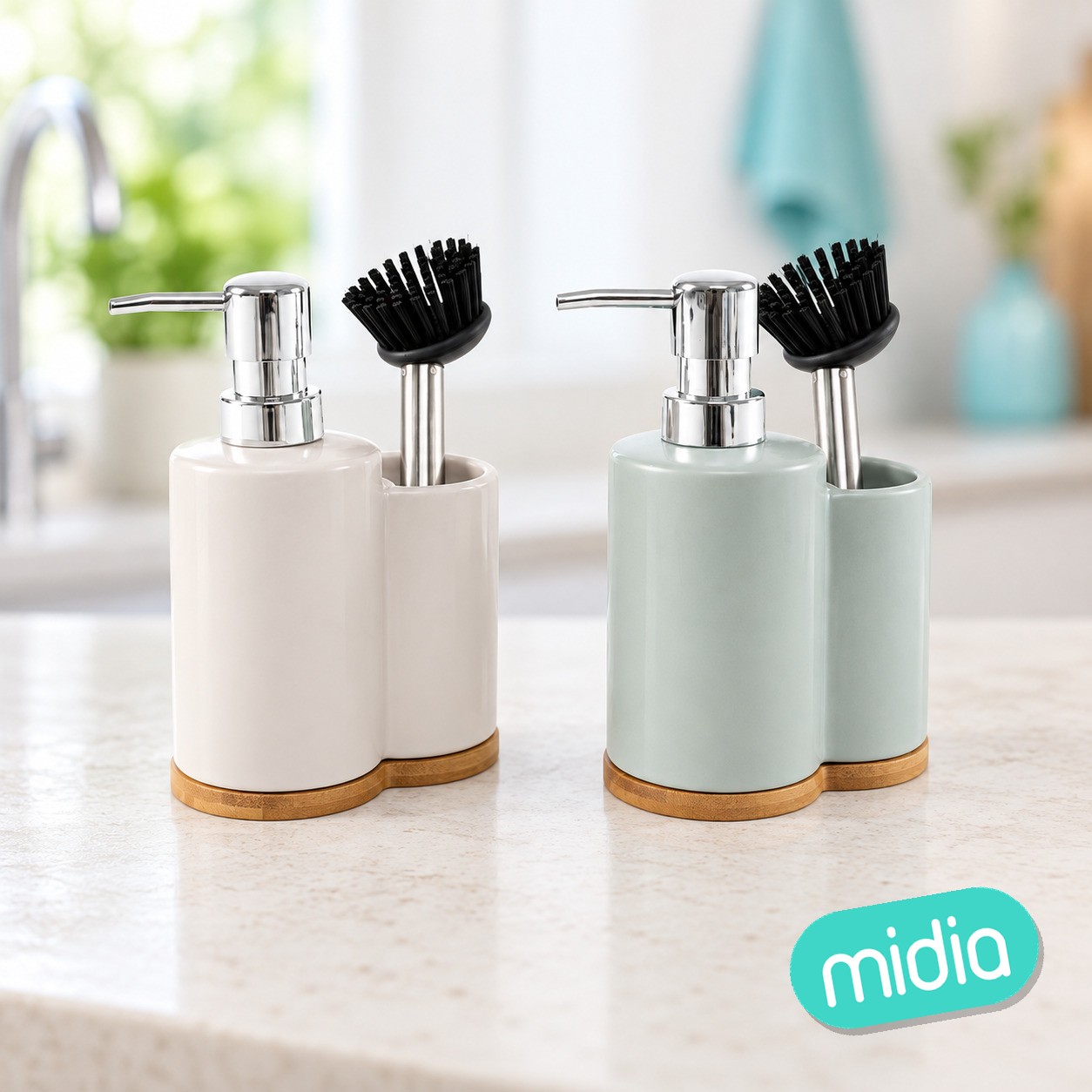 Dispensador jabon con cepillo 2c (6 - 12)