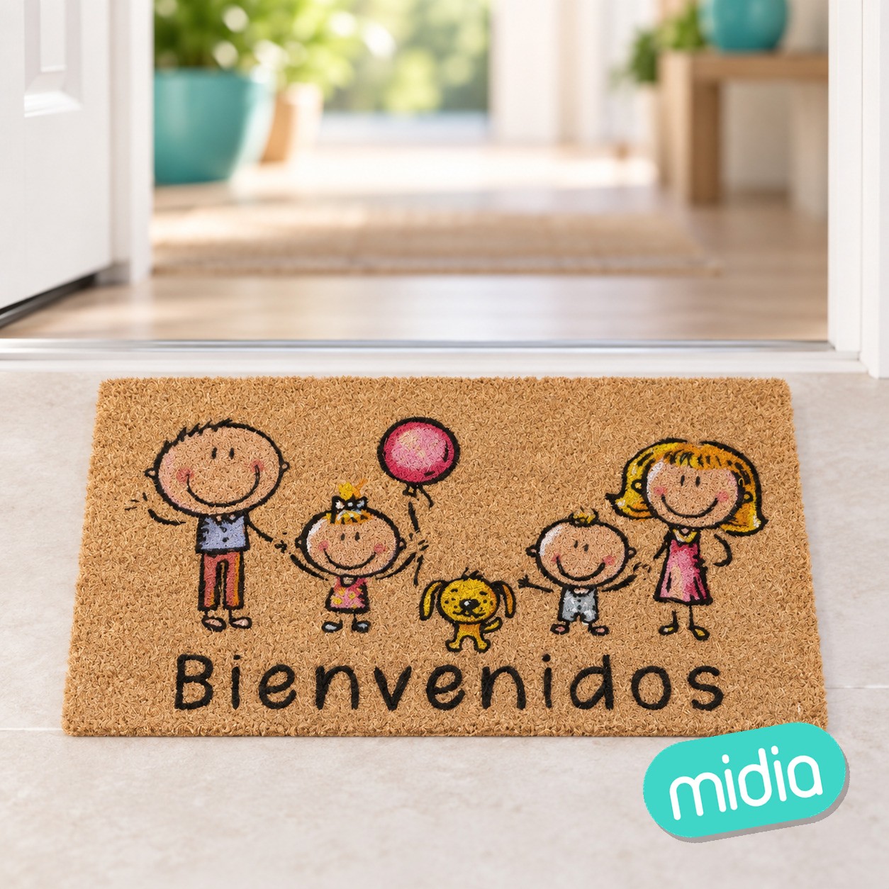 Felpudo 40x70 antides. familia (4/8 - 12)