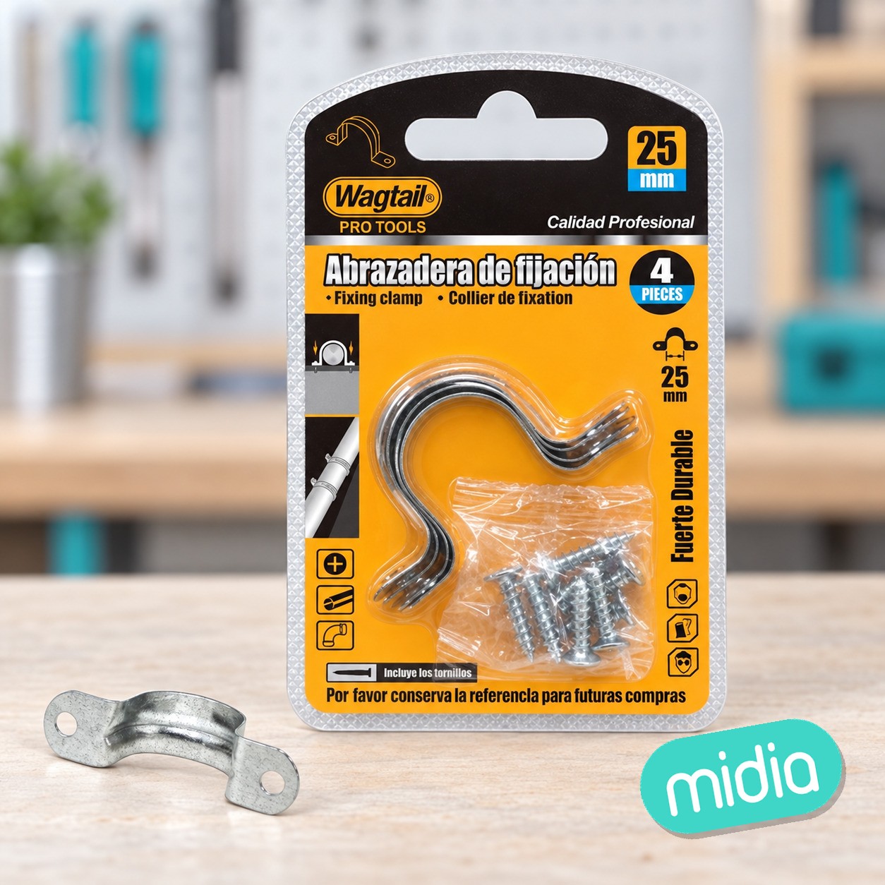 Abrazadera de fijacion 25mm 4pcs