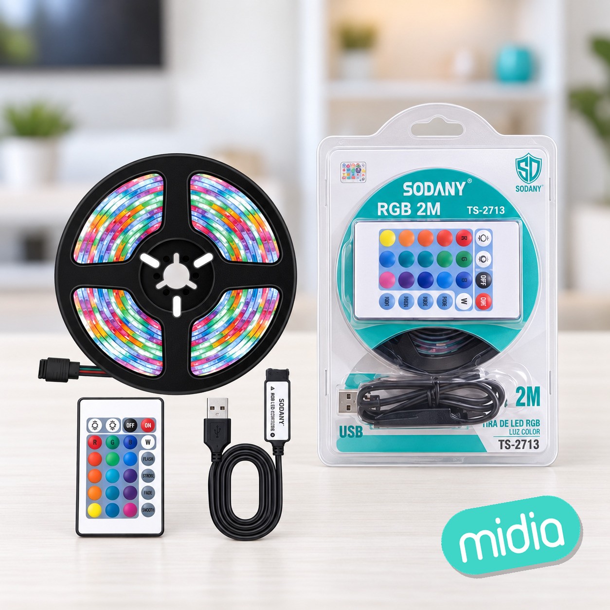 Tirade led color usb 2m usb led9v152m