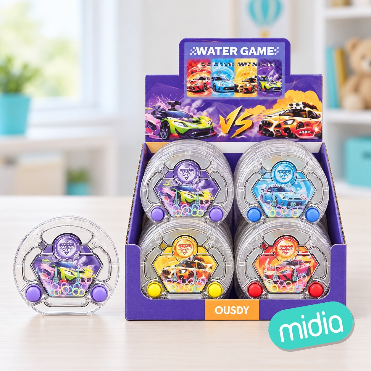 Maquina de agua con dibujo de coche exp:24pcs