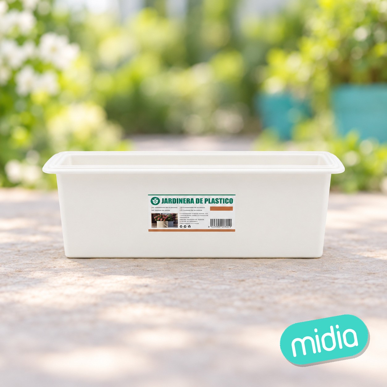 De plastico 26.5x8x10cm jardinera