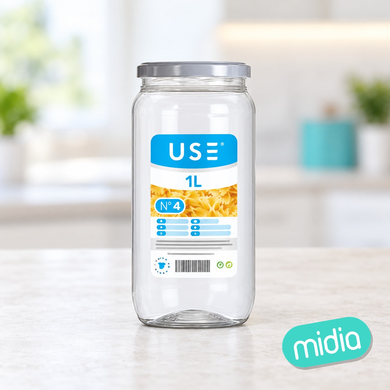 Tarro 1l pet tapa metalica