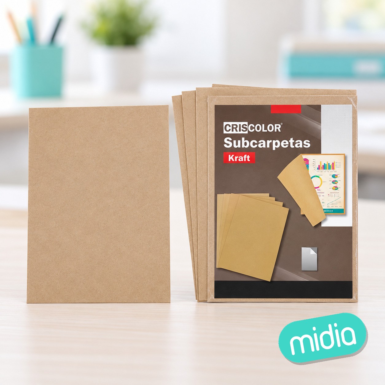 [06546] subcarpetas folio kraft 4 uds