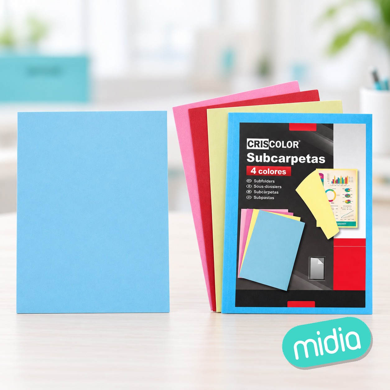 [06572] subcarpeta folio surtido 4 colores