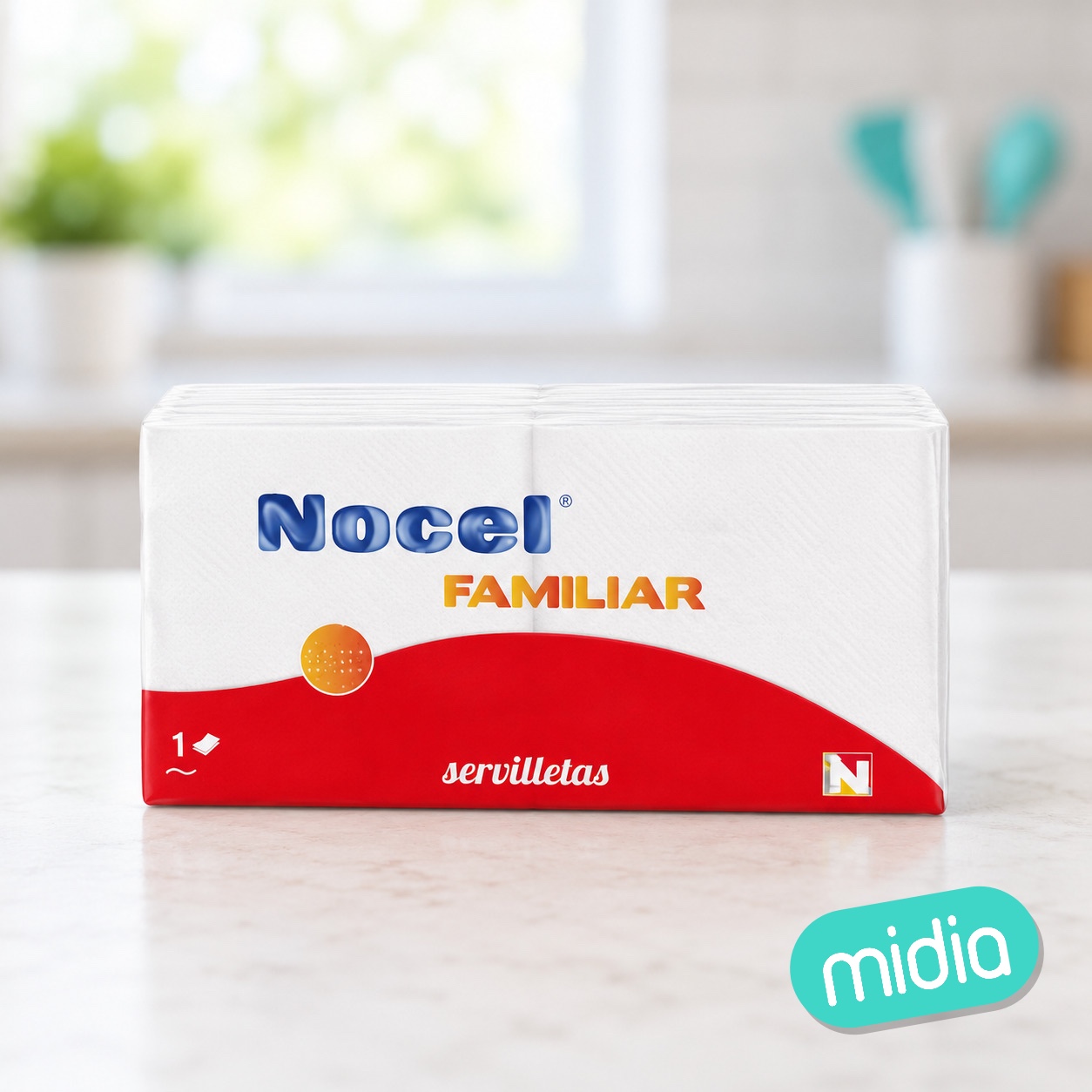 Servilletas 33x33 1c blanca paquete familiar "nocel"
