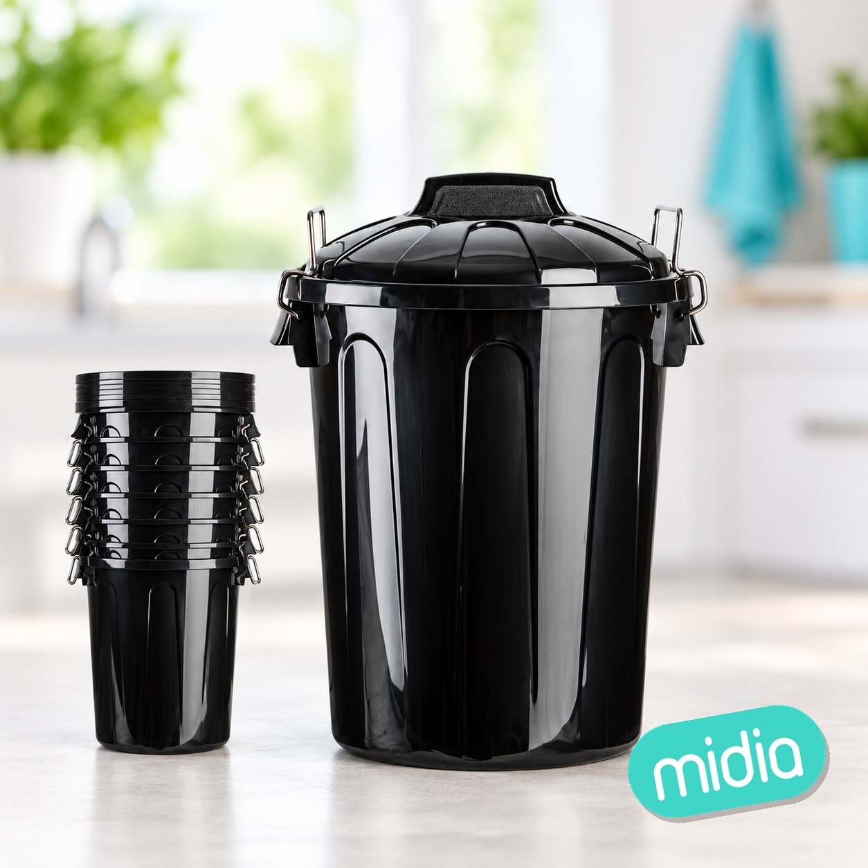 Cubo basura 21 l negro