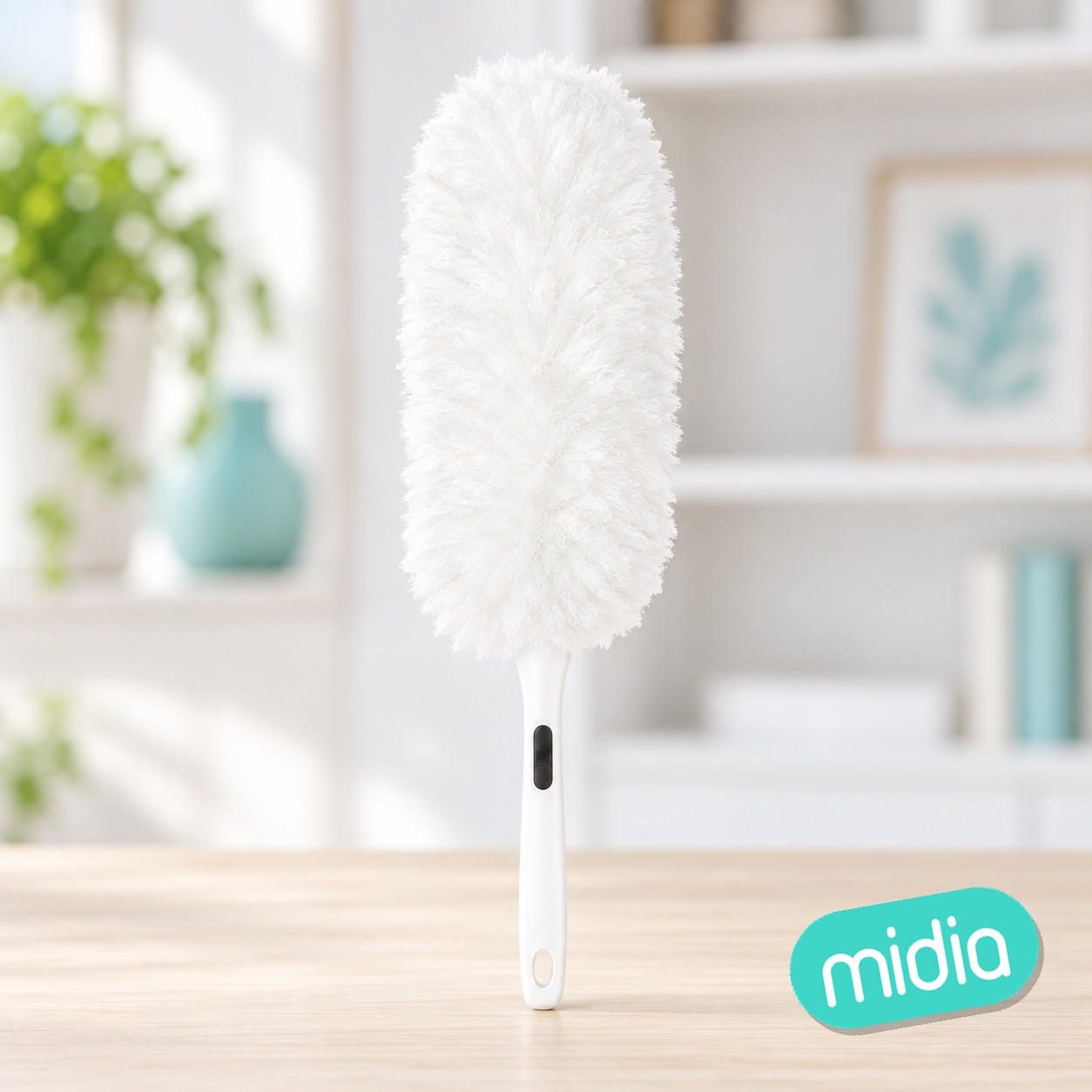 Plumero de microfibra blanco