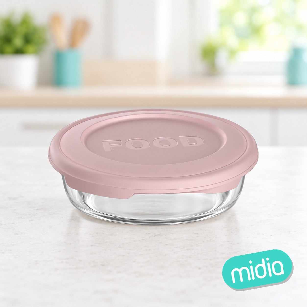 Fiambrera redonda 0,42l serie food - pastel