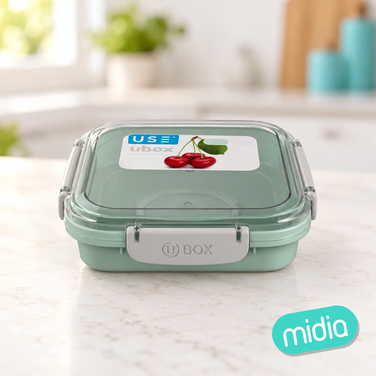 Ubox 0,75l cuadrada pastel