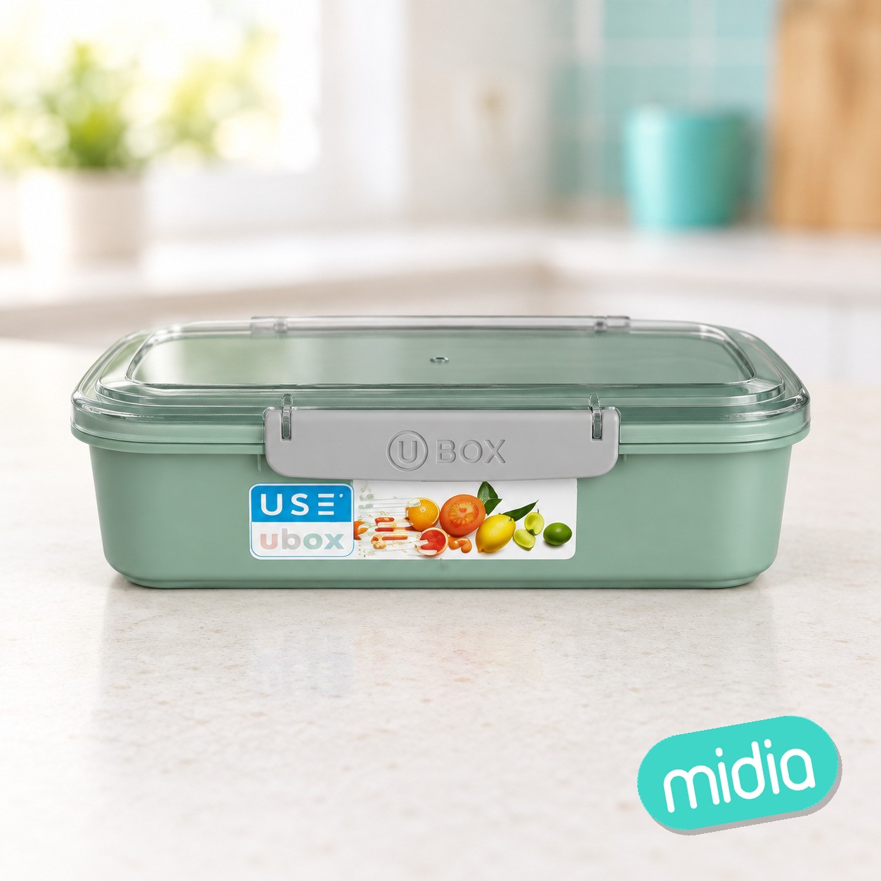 Ubox 1,7l rectangular alargada pastel