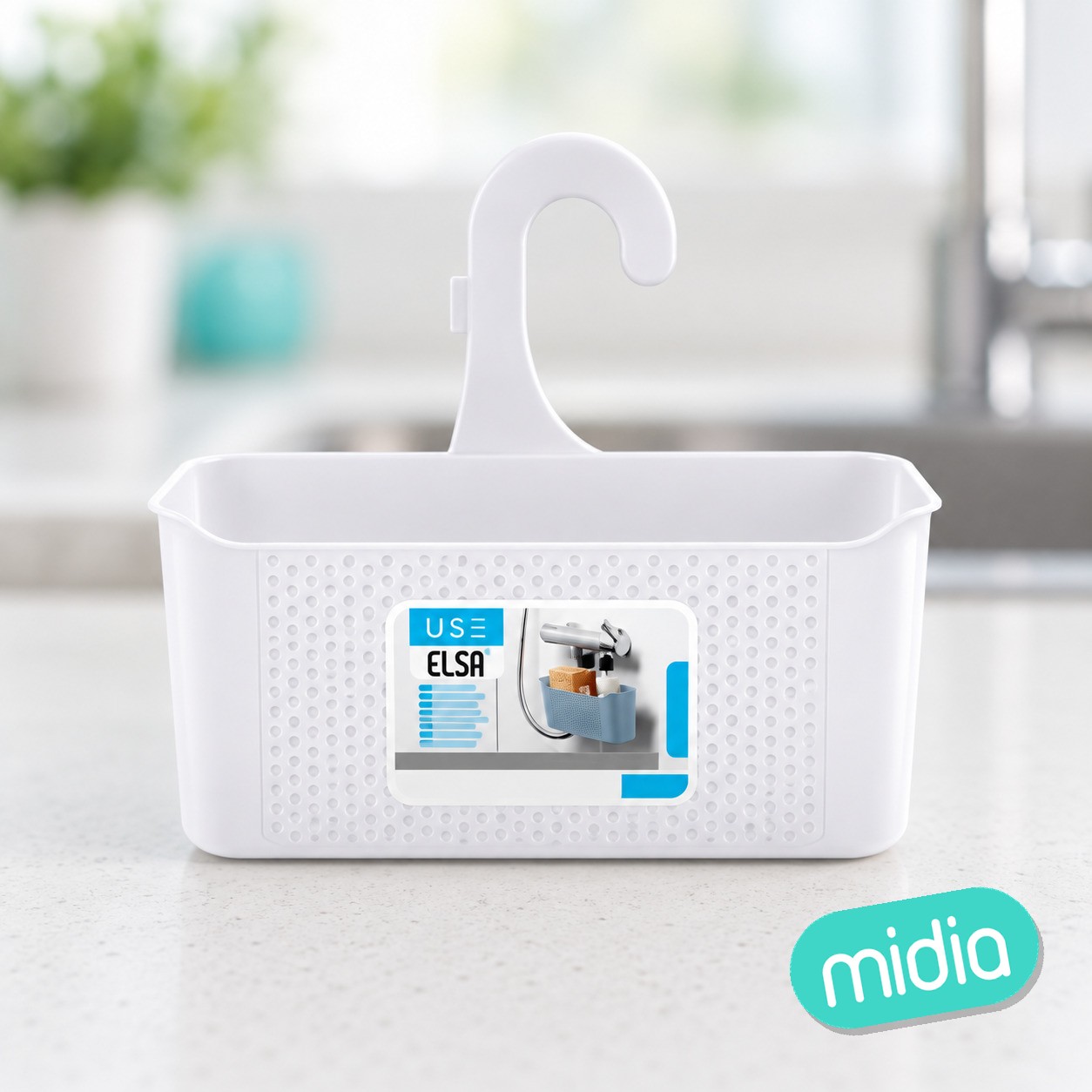 Colgador ducha grande blanco elsa collection